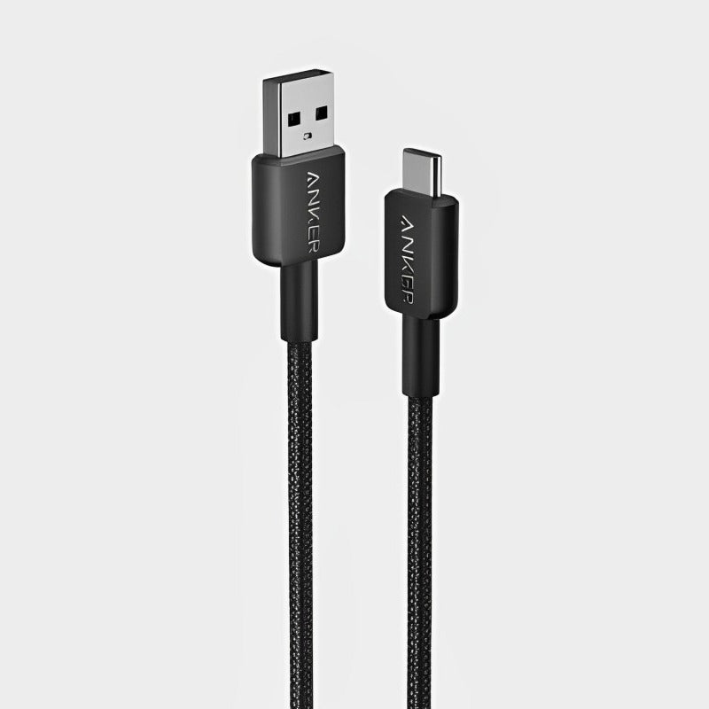 Anker 322 USB-A to USB-C Braided Cable Braided 1.8 Meter A81H6H11 in black color