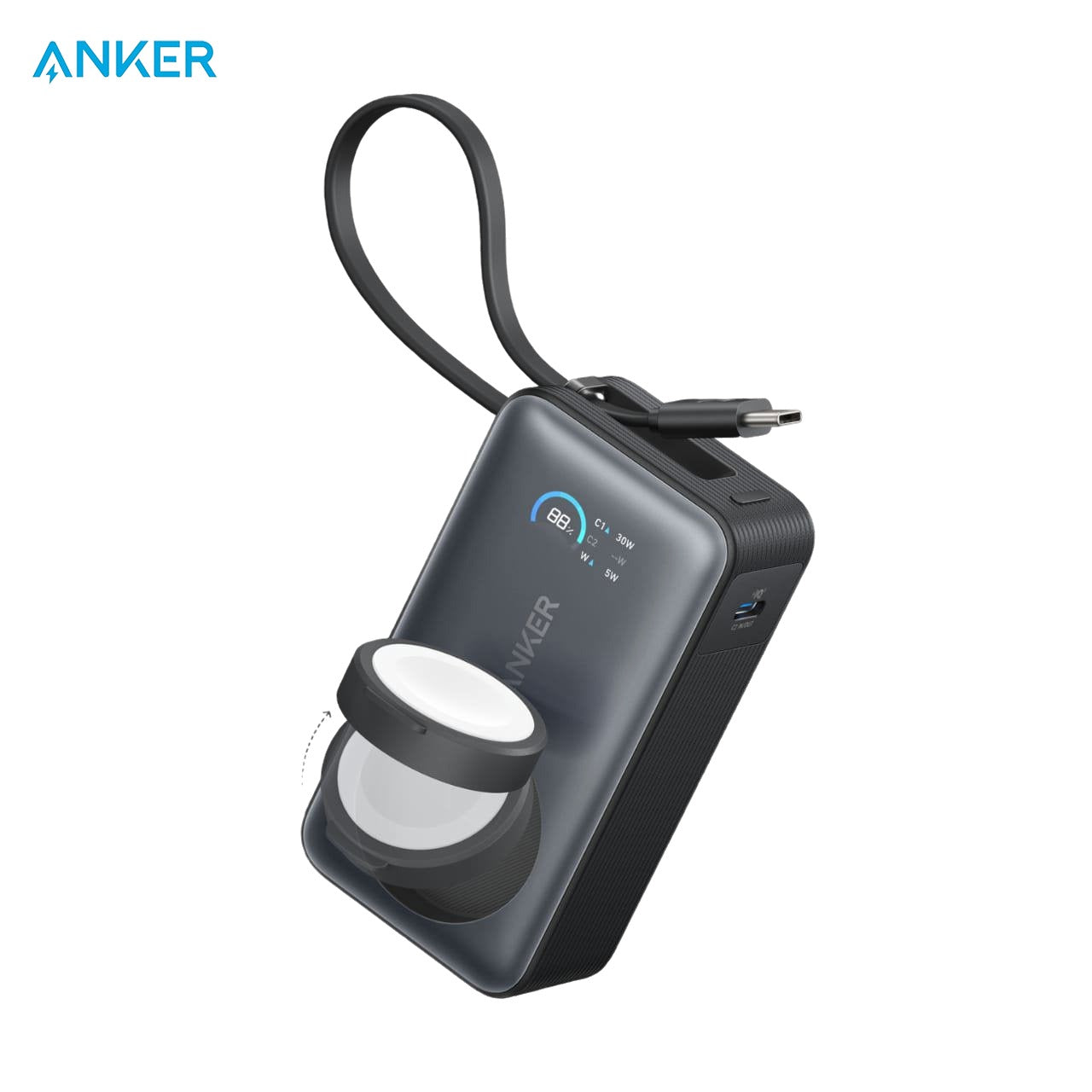 Anker MagGo Power Bank (10K, 35W, For Apple Watch) - A1657H11