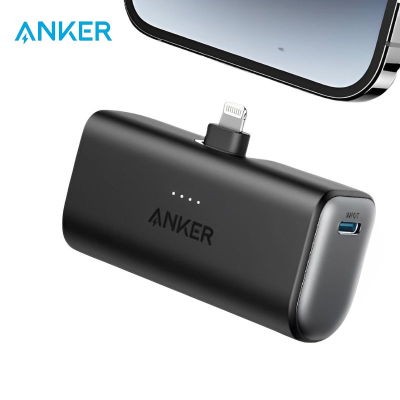 Anker Nano Power Bank 12W, Built-In Lightning Foldable Connector 5,0