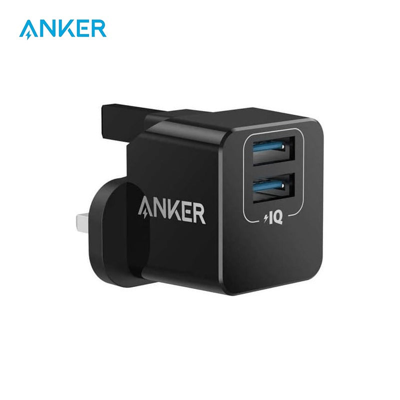 Anker PowerPort mini, 12W Dual-Port USB-A Wall Charger - A2620K12