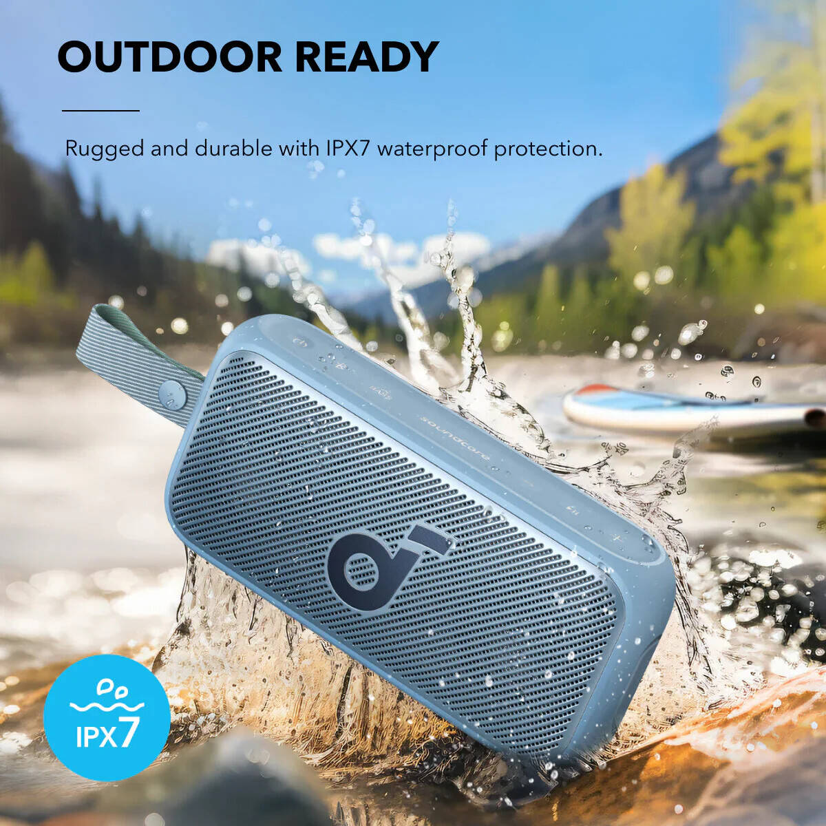 Waterproof Property Of Anker Soundcore Motion 300 Portable Bluetooth Speaker.