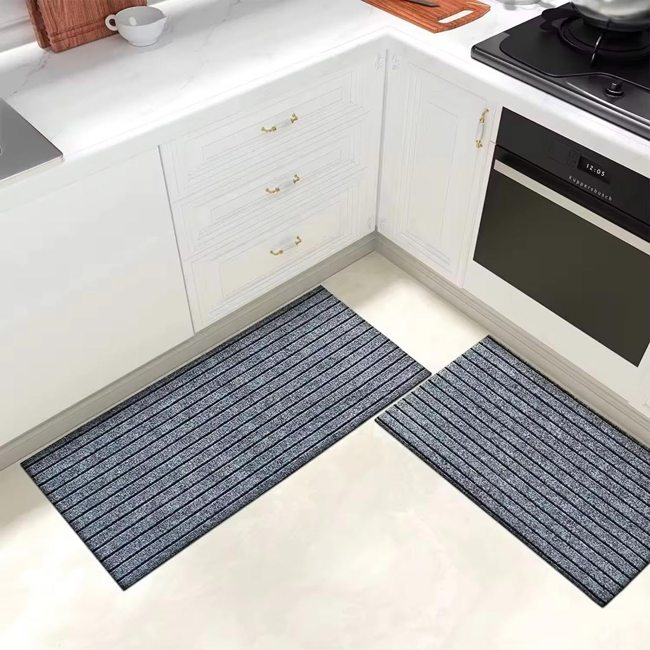 An Anti-Slip Door Floor Mat is Used at Kitchen Area.