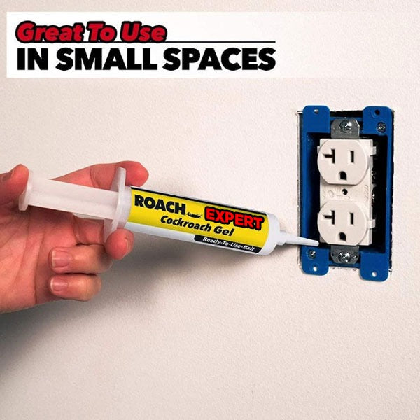 A Person is Applying Anti Cockroach Roach Expert Gel to Switch Boards.