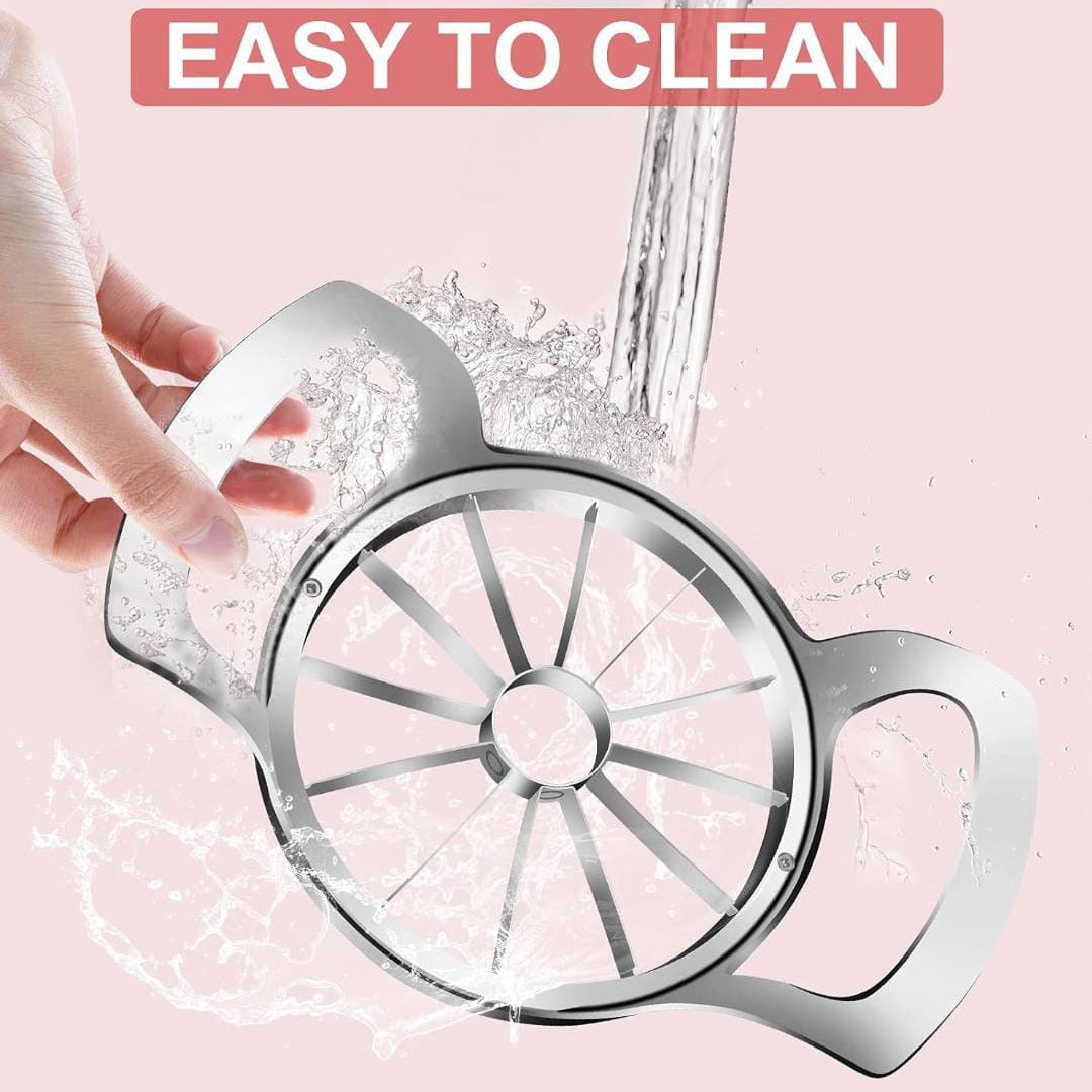 A Person is Cleaning Apple Cutter Slicer Corer.