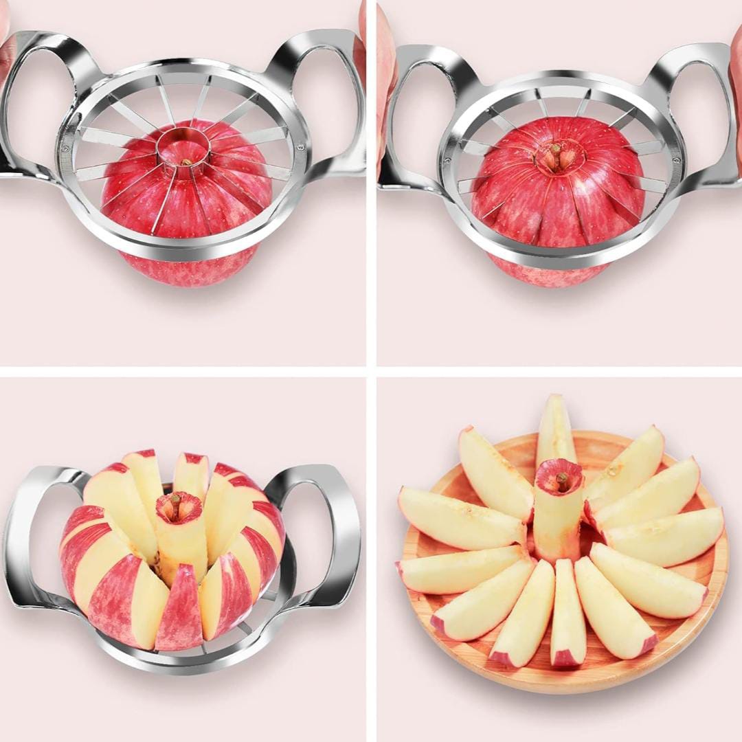 Cutting Apple Using Apple Cutter Slicer Corer.