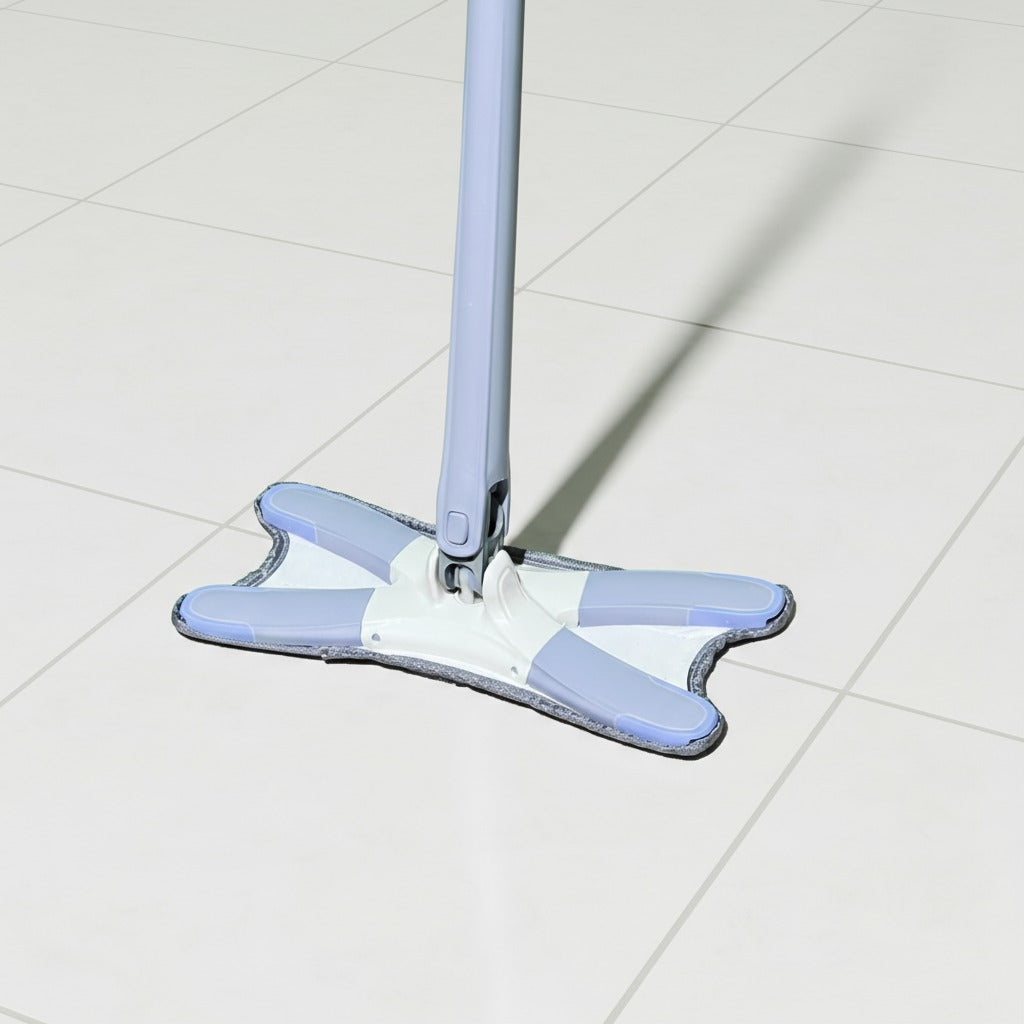 Aurora Twist Mop with absorbent pad placed in white floor