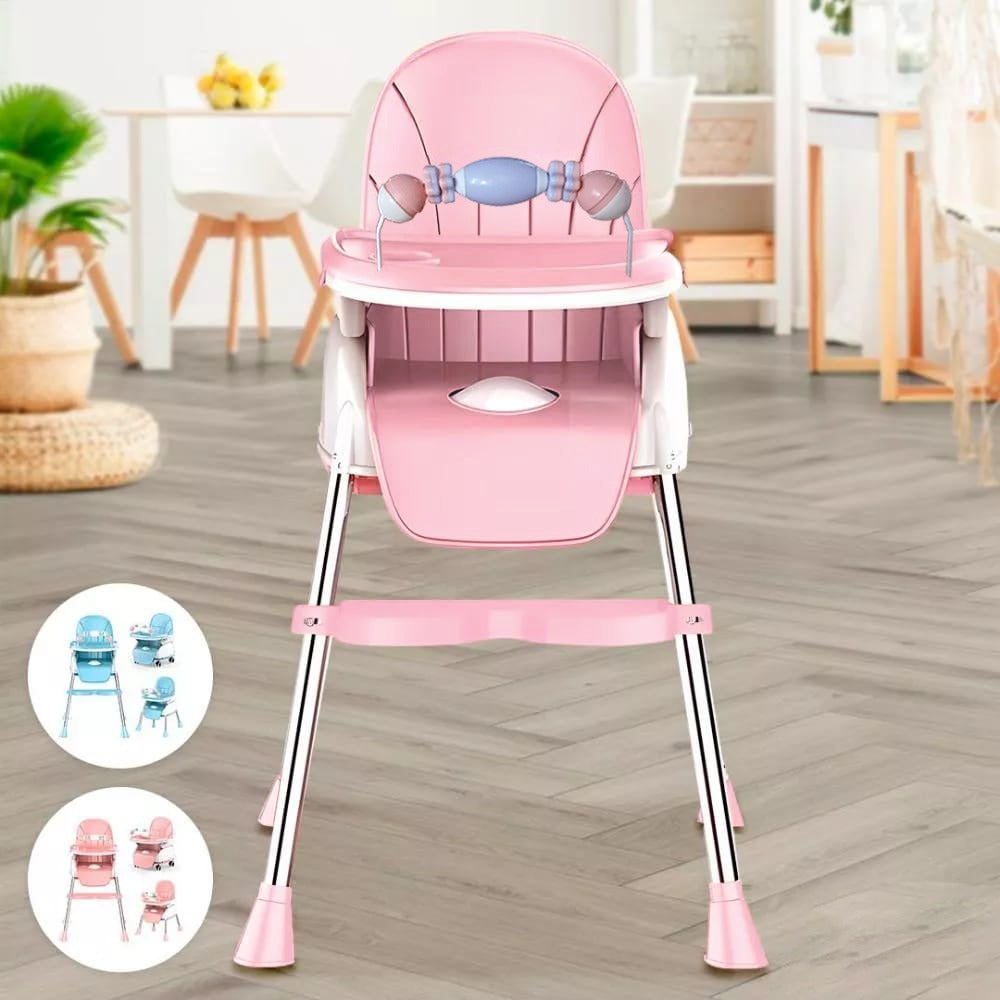 Baby Feeding High Chair, Convertible Baby Chair With Tray, Booster Sea