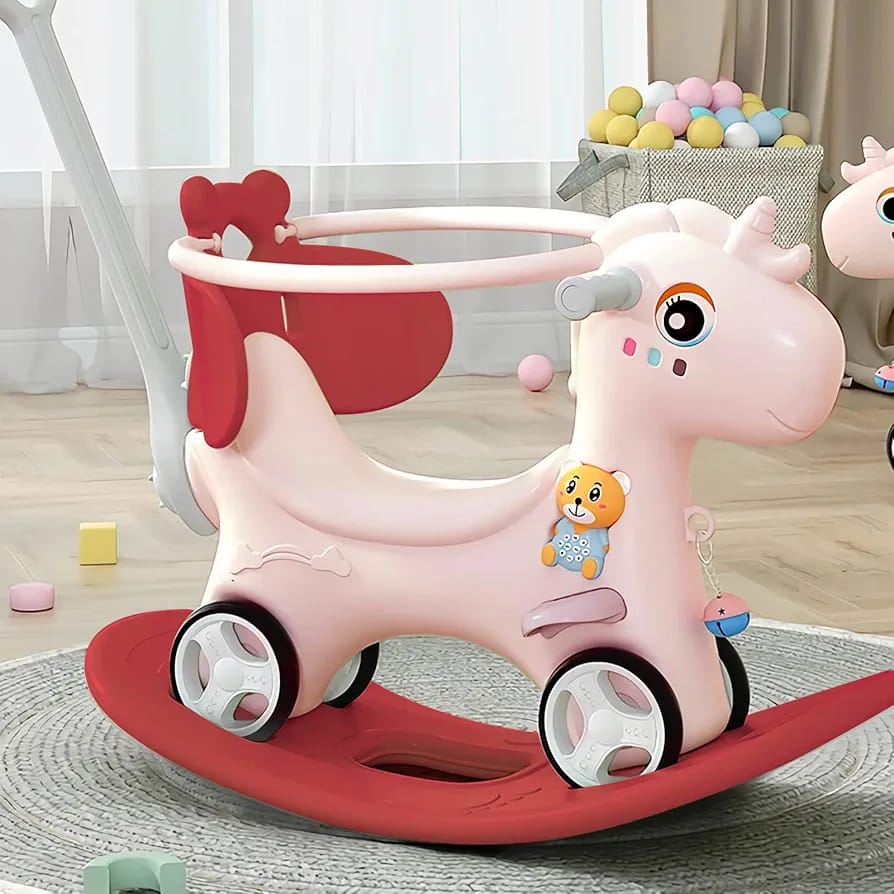 Baby Rocking Horse Unicorn Stroller Type Horse Rider With Musical Toy