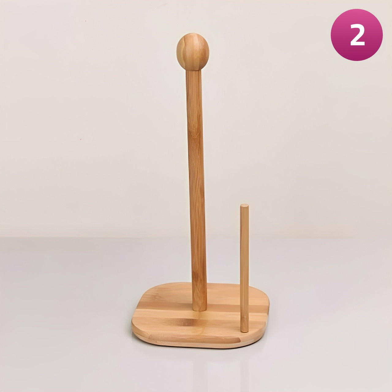 Square shape Bamboo Paper Towel Holder
