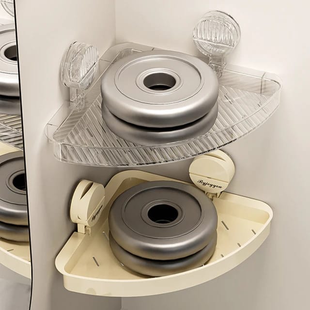 Bathroom Storage Rack placed on the wall