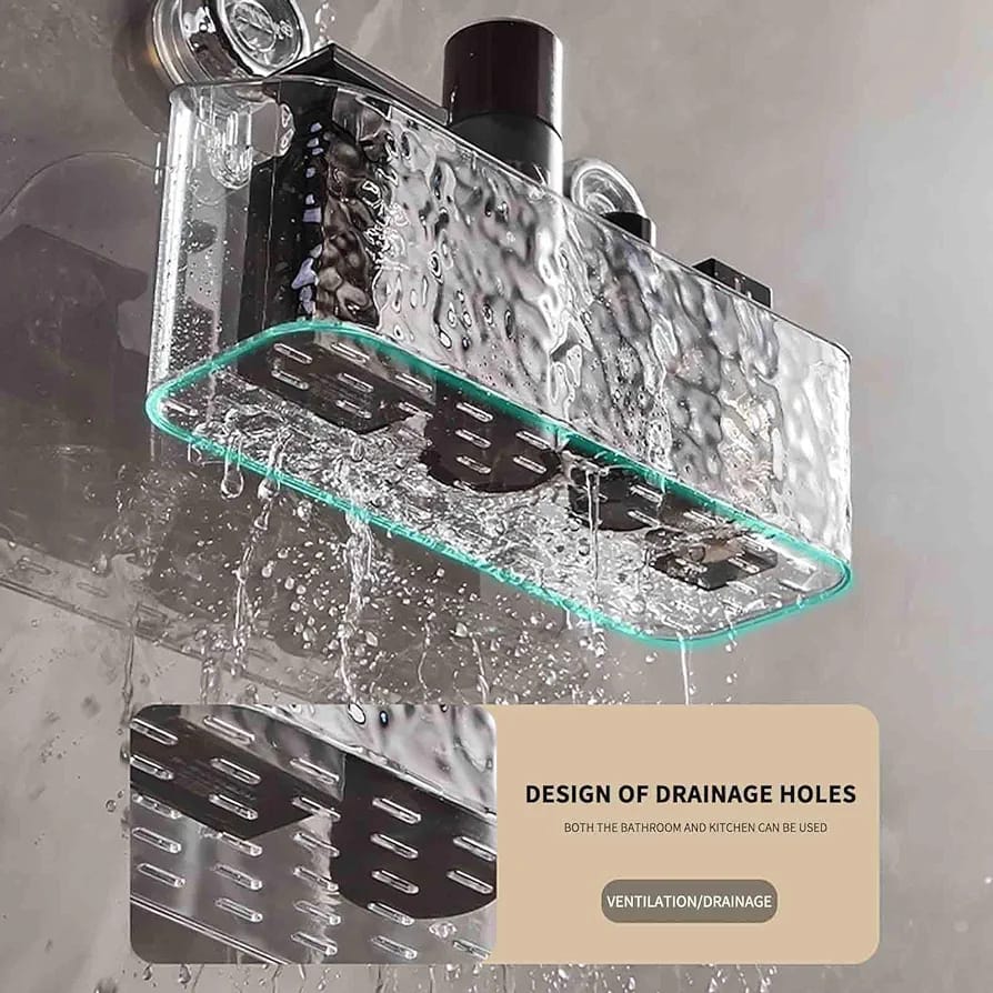 Storage Organizer Rack with Drainage Holes.