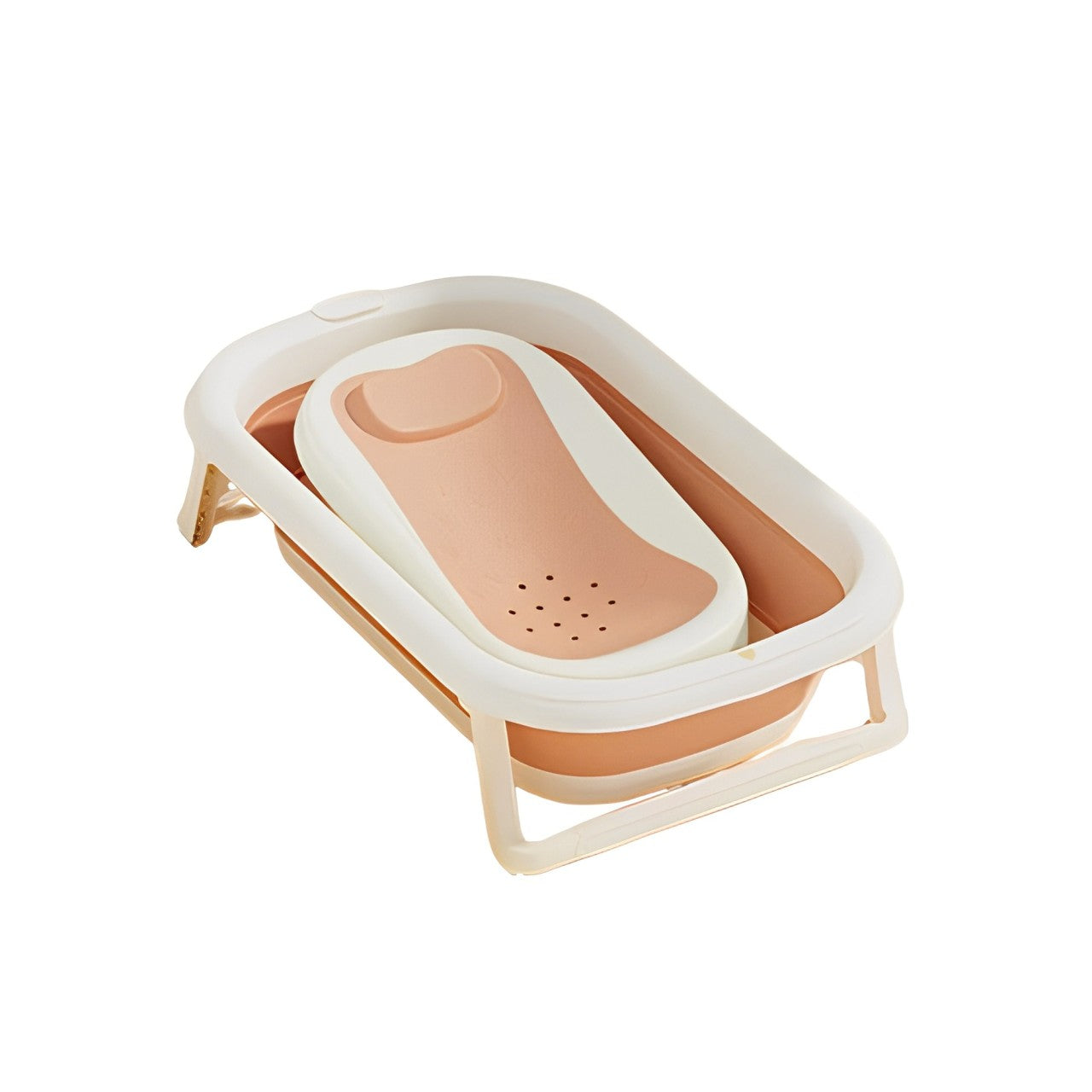 Pink Bathtub in White Background.