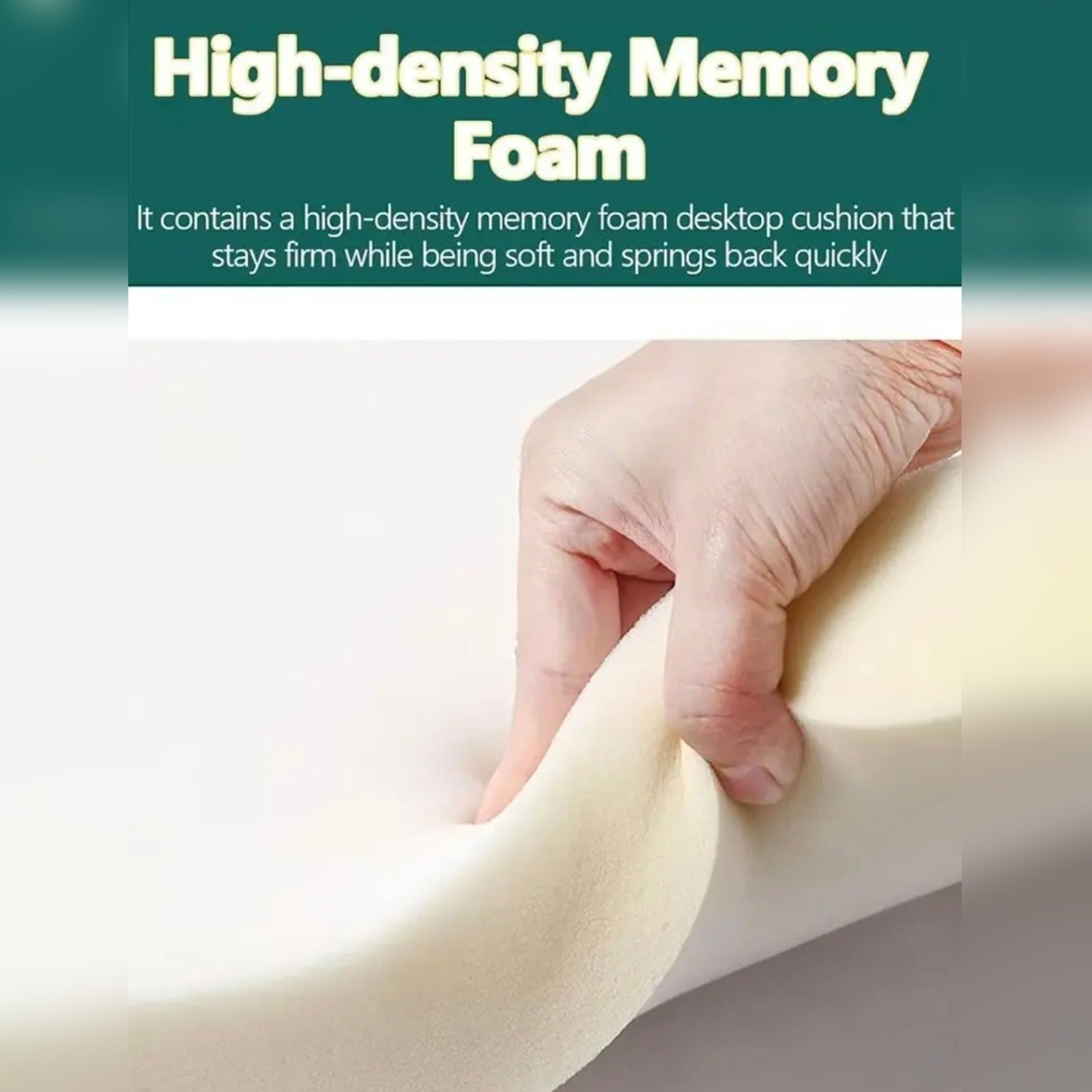 A Person is Holding the Foam Material Of Bed Reading Pillow.