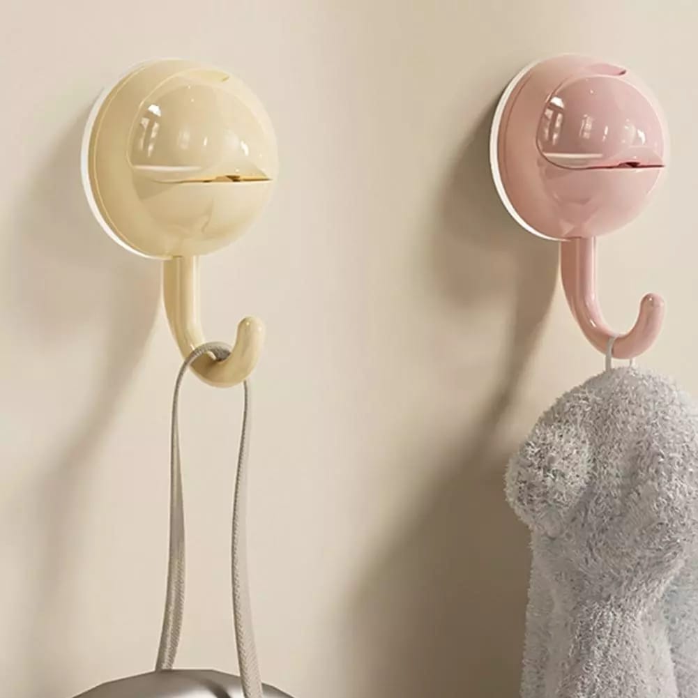 Beige and Pink Vacuum Suction Hanger.