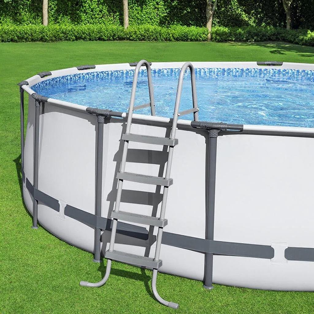 Ladder is Attached to Bestway Steel Pro Max Swimming Pool Set.