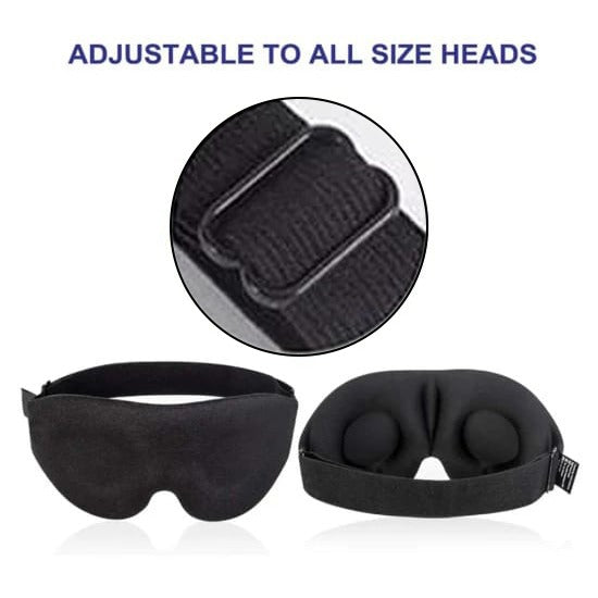 Black 3D Sleep Mask For Side Sleepers
