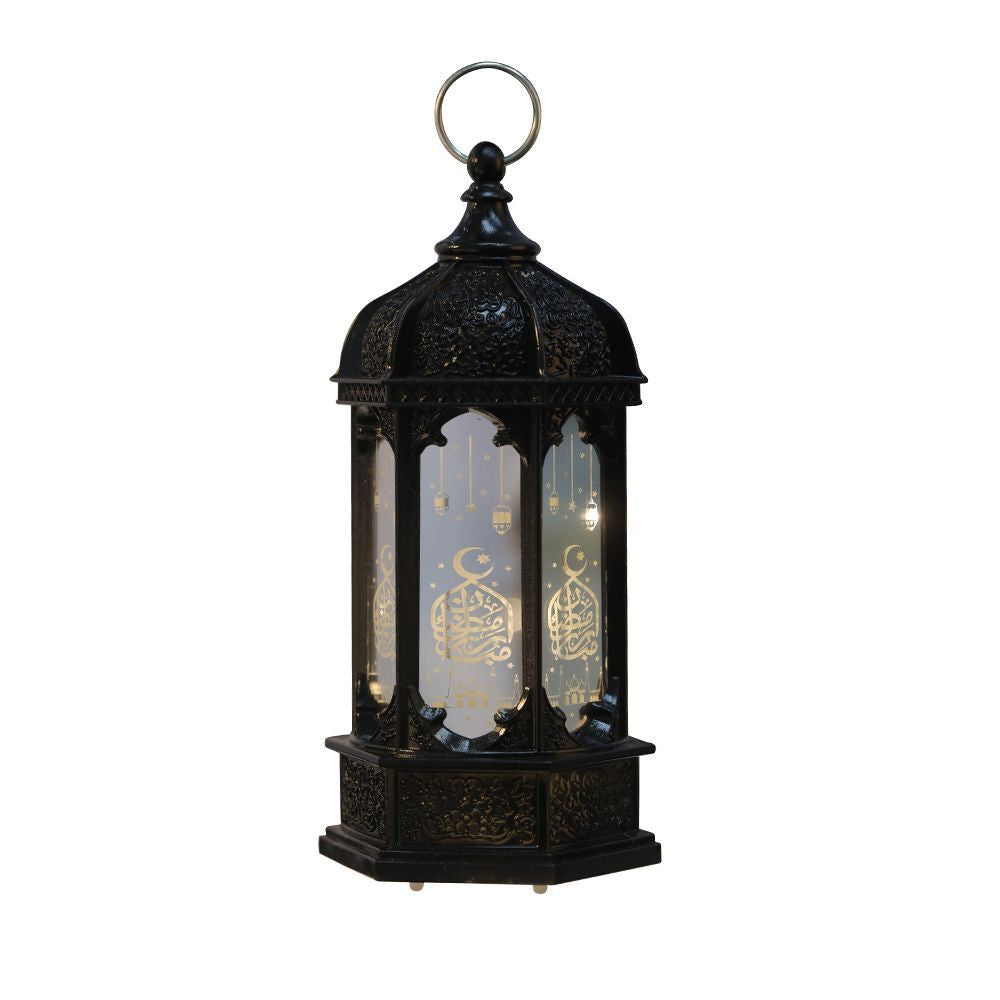 A Black Ramadan Eid Lantern Decor Lights.
