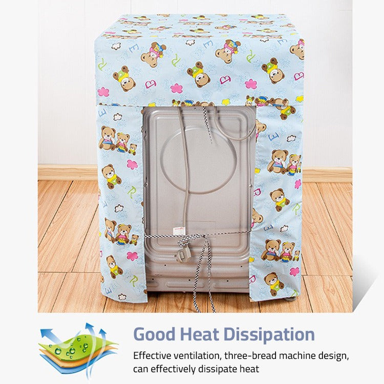 Washing Machine is Covered With Dust Proof Fully Automatic Front Door Washing Machine Protective Cover.