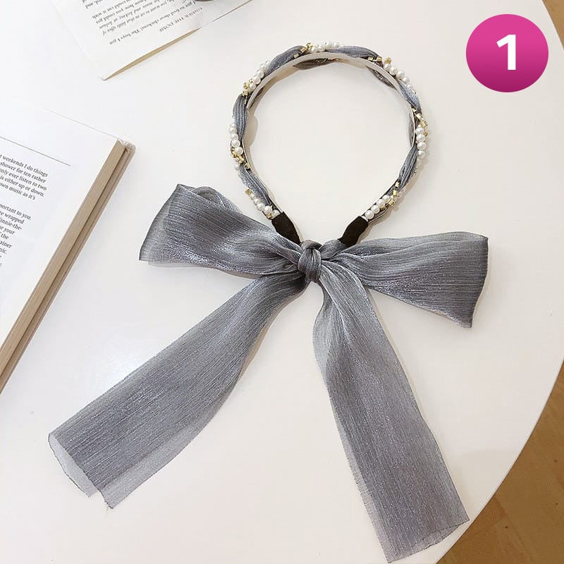 Grey Retro Chain Hair Loop Headband.