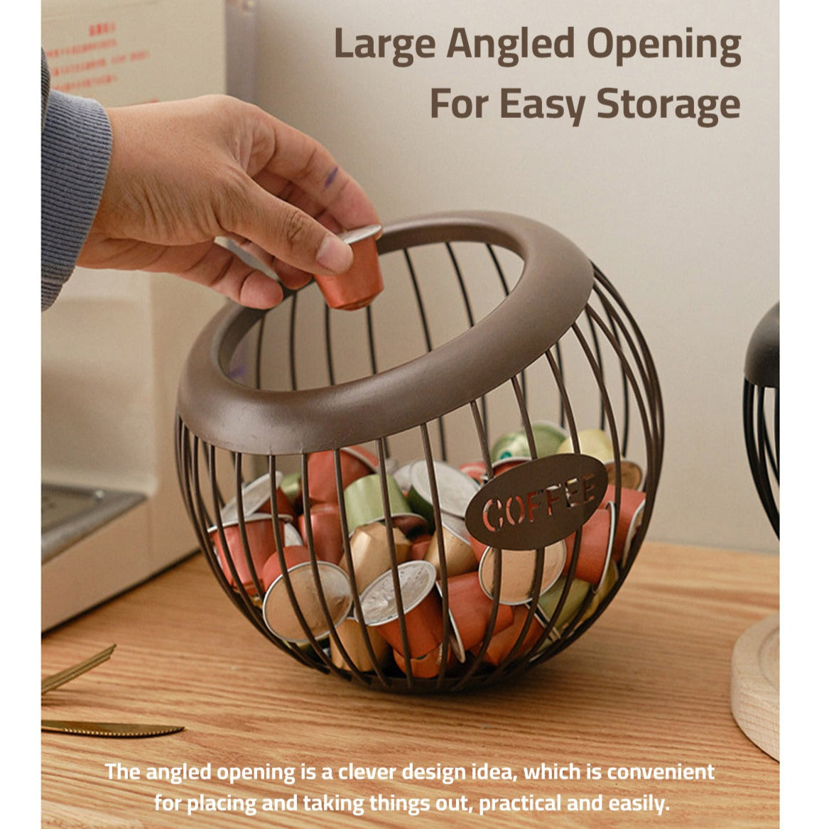 A Person is Taking Coffee Pod from Coffee Pod Holder.