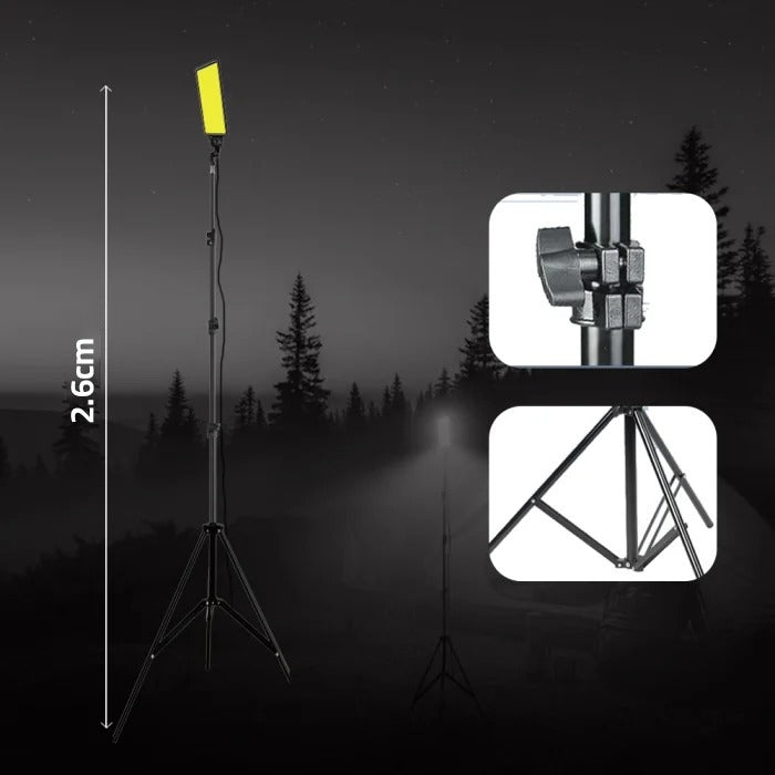 Size and Parts Display Of Camping Lamp.