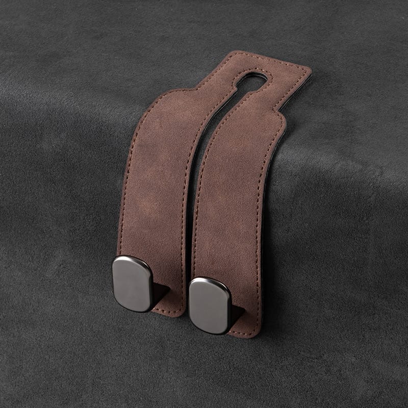 Brown Car Headrest Hanging Hook.