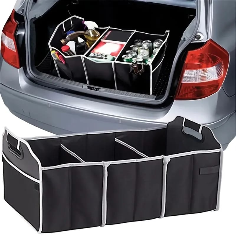 Foldable Multi-Purpose Vehicle Storage Bag is Placed in a Car Dick.