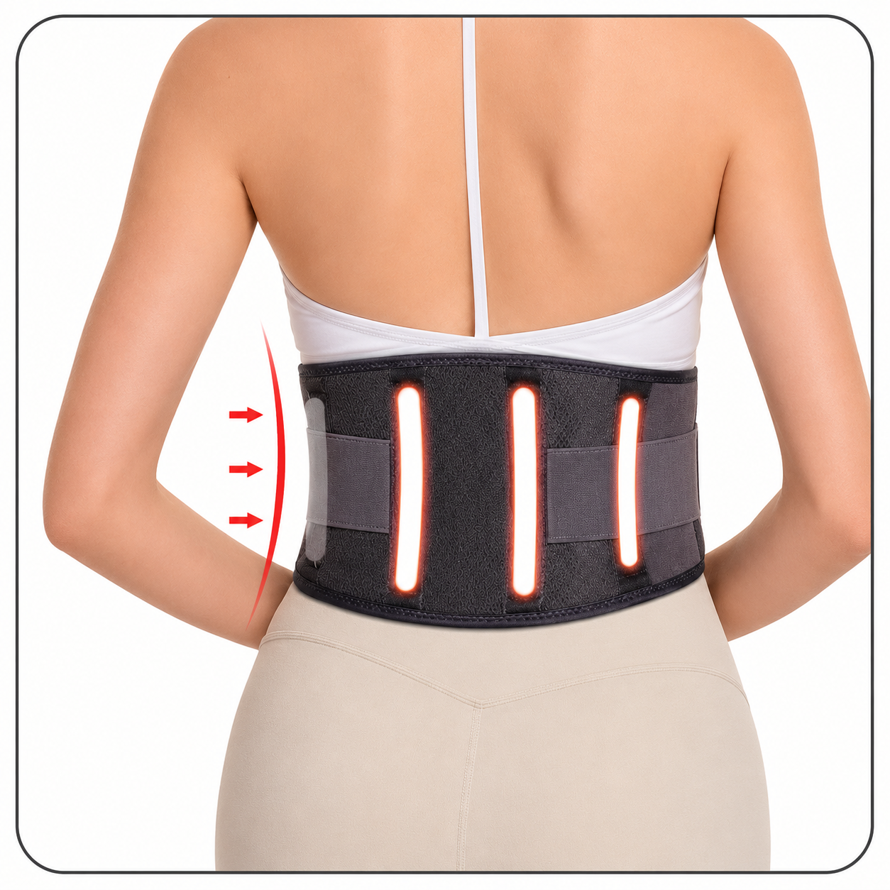 Graphene Heating Waist Support Belt Electric Heated Back Support Wrap Waist Pain Relief Belt