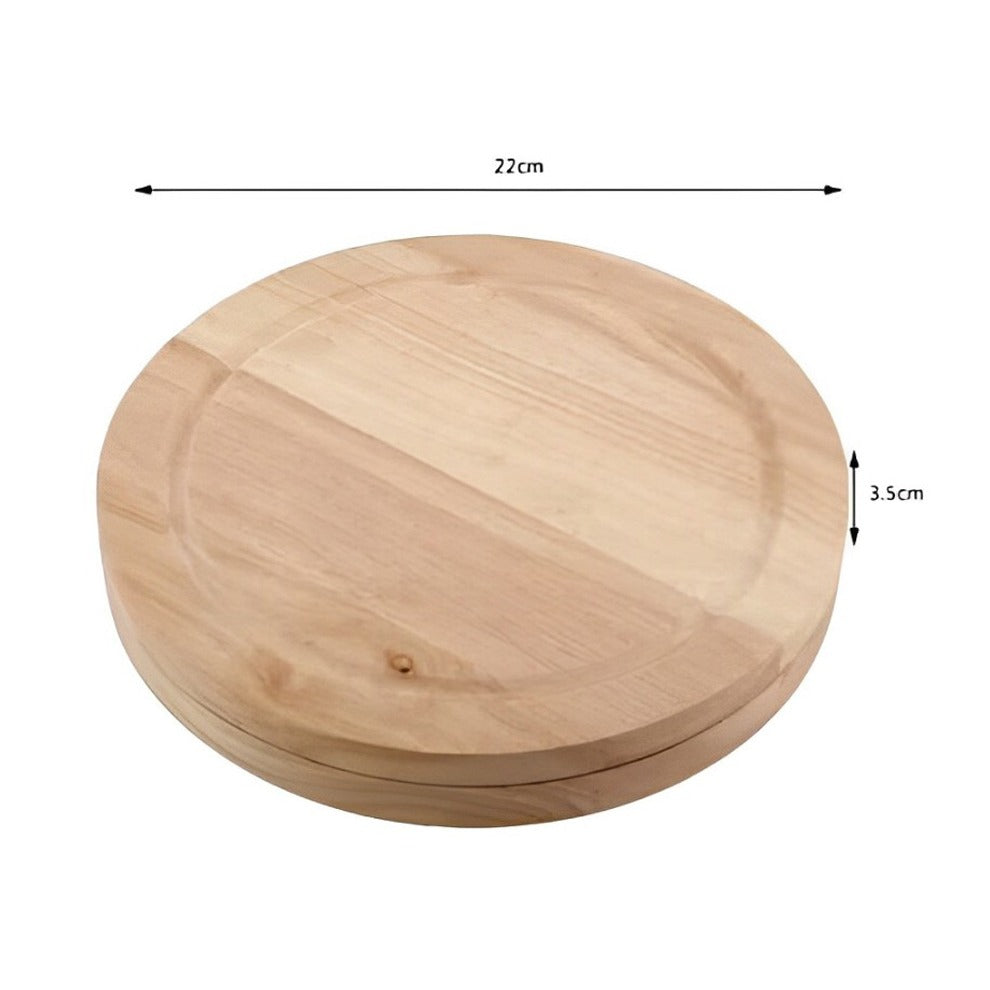 Size Of Cheese Board Platter and Knife Set.