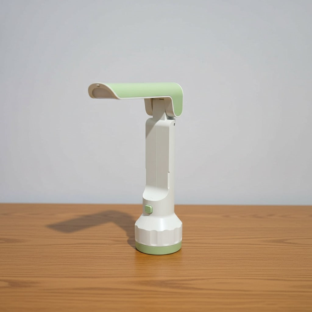 Clikon Desk Lamp with Flashlight Kept on a Wooden Table.