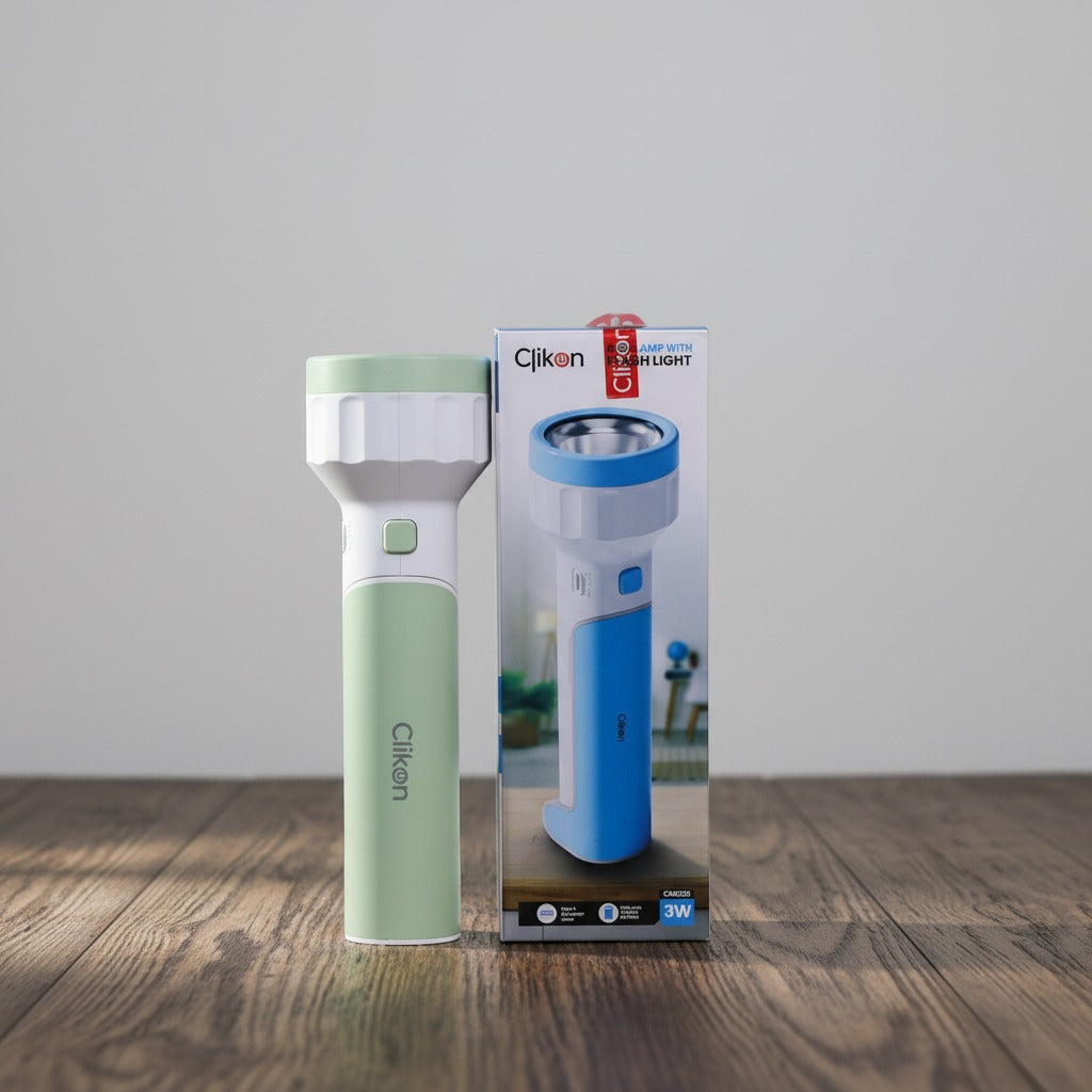 Clikon Desk Lamp with Flashlight and its Pack.