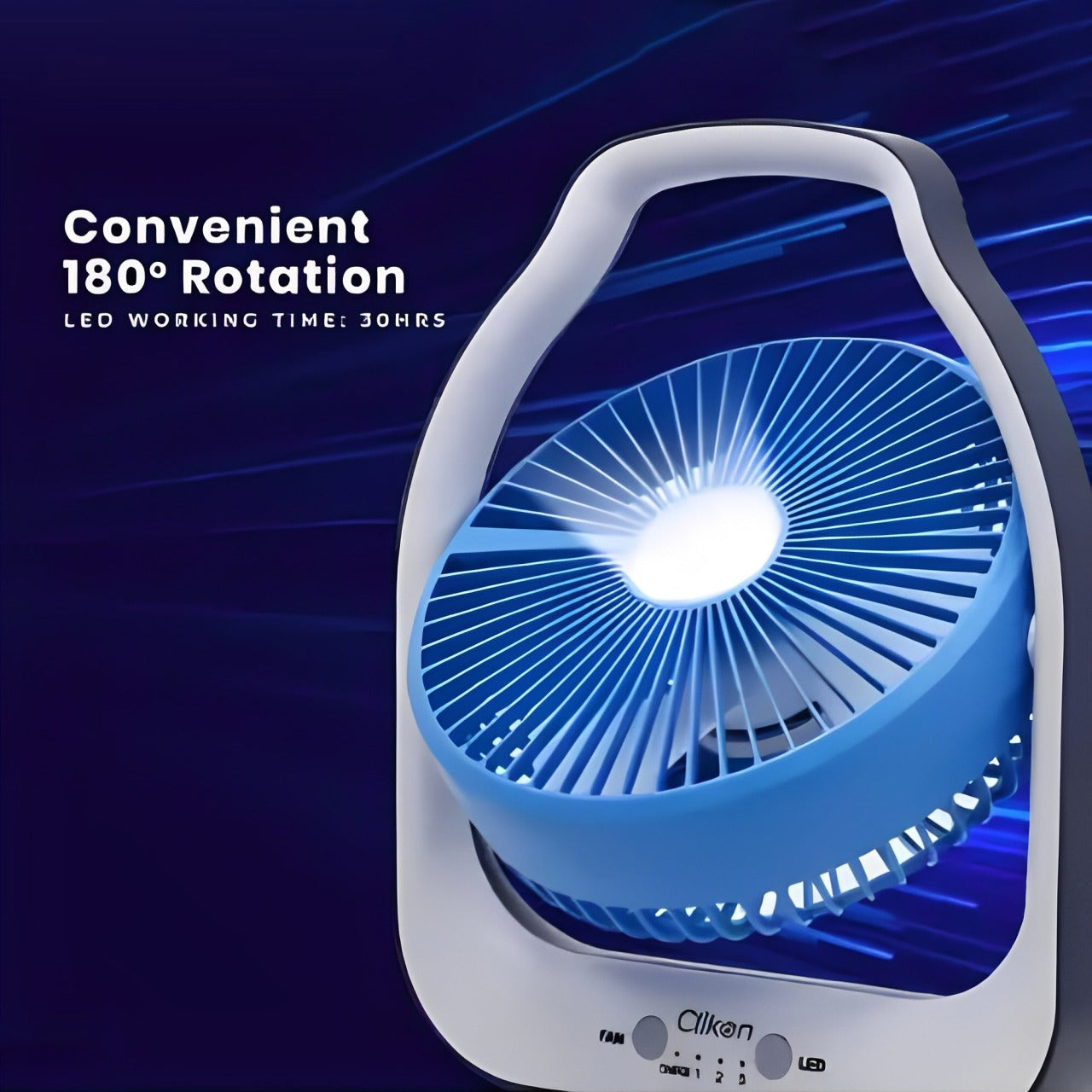 Clikon 8 Inch Hi-Flow Rechargeable Fan.