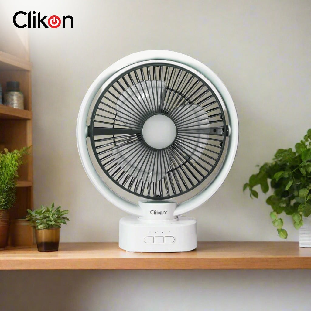 Clikon Rechargeable LED Table Fan.