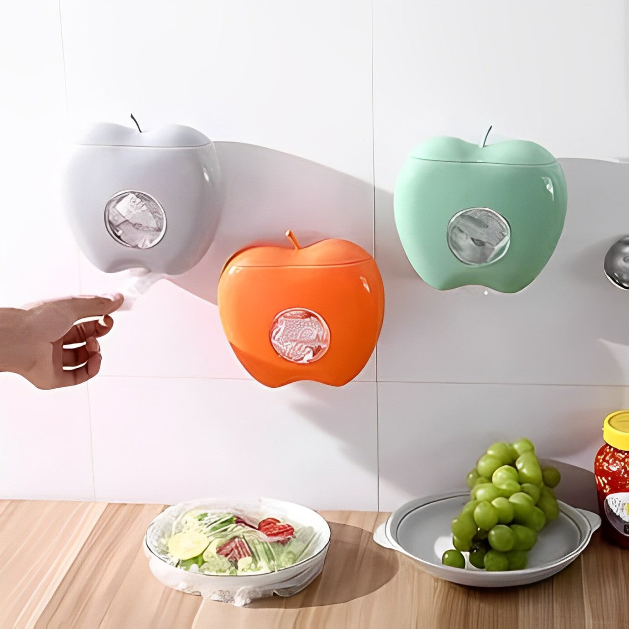 Cling Film Storage Dispenser in 3 Colors.