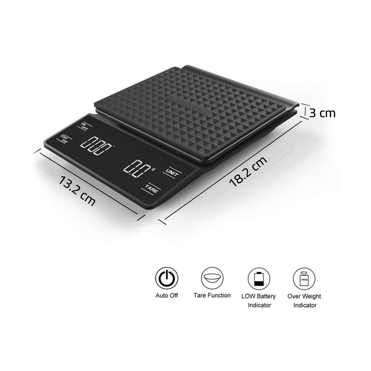 size of Macnoa Coffee Scale