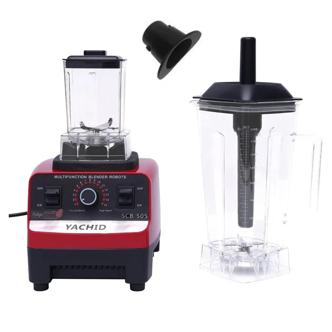 An Commercial Blender with All its Parts.