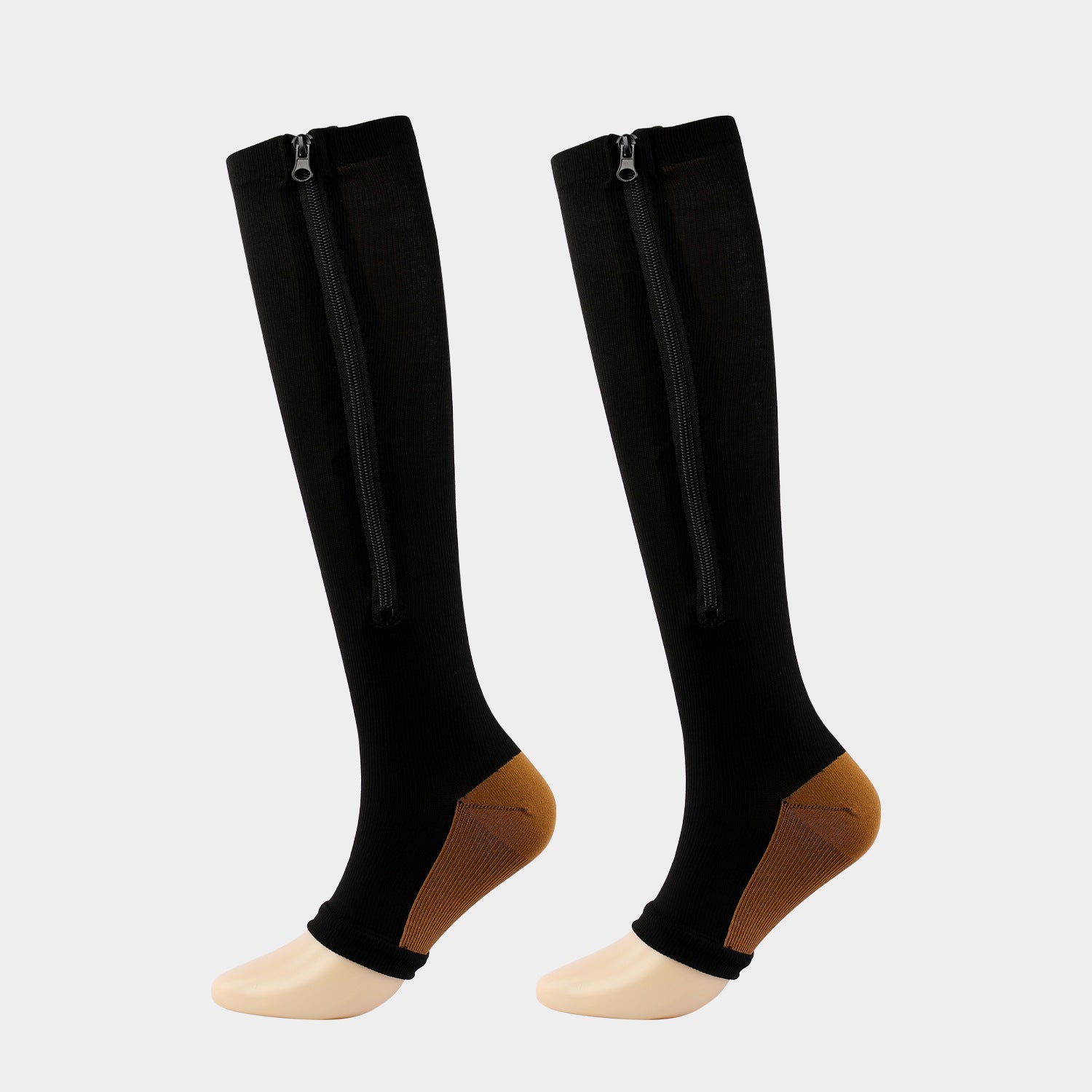 Copper Black Unisex Compression Sports Socks.