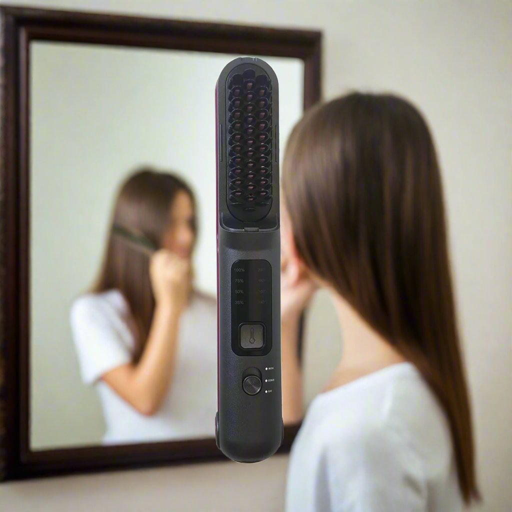 Cordless Hair Straightener Brush.