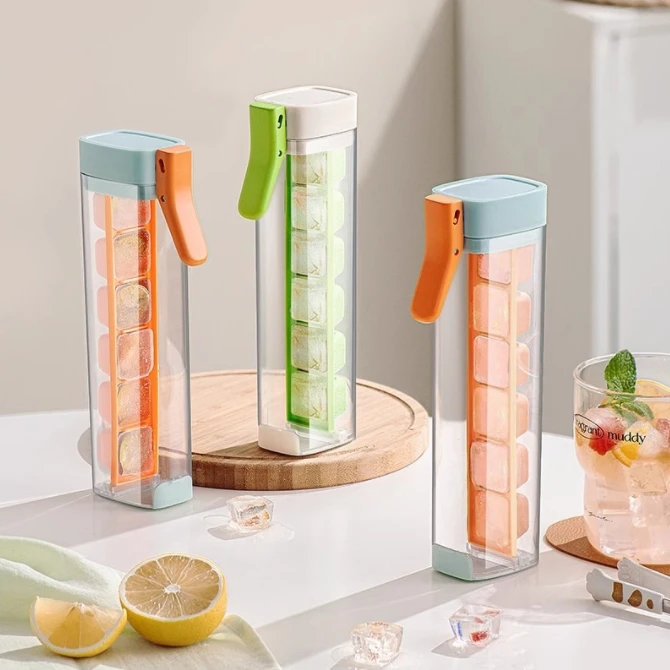 Creative Ice Cube Tray In Different Colors.