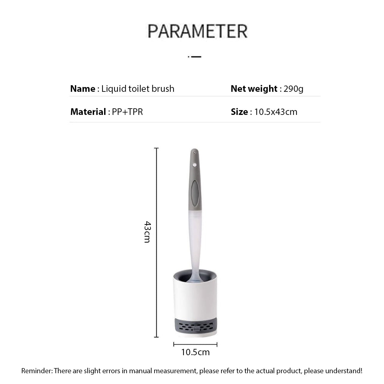 Size Of Refillable Toilet Cleaning Brush.