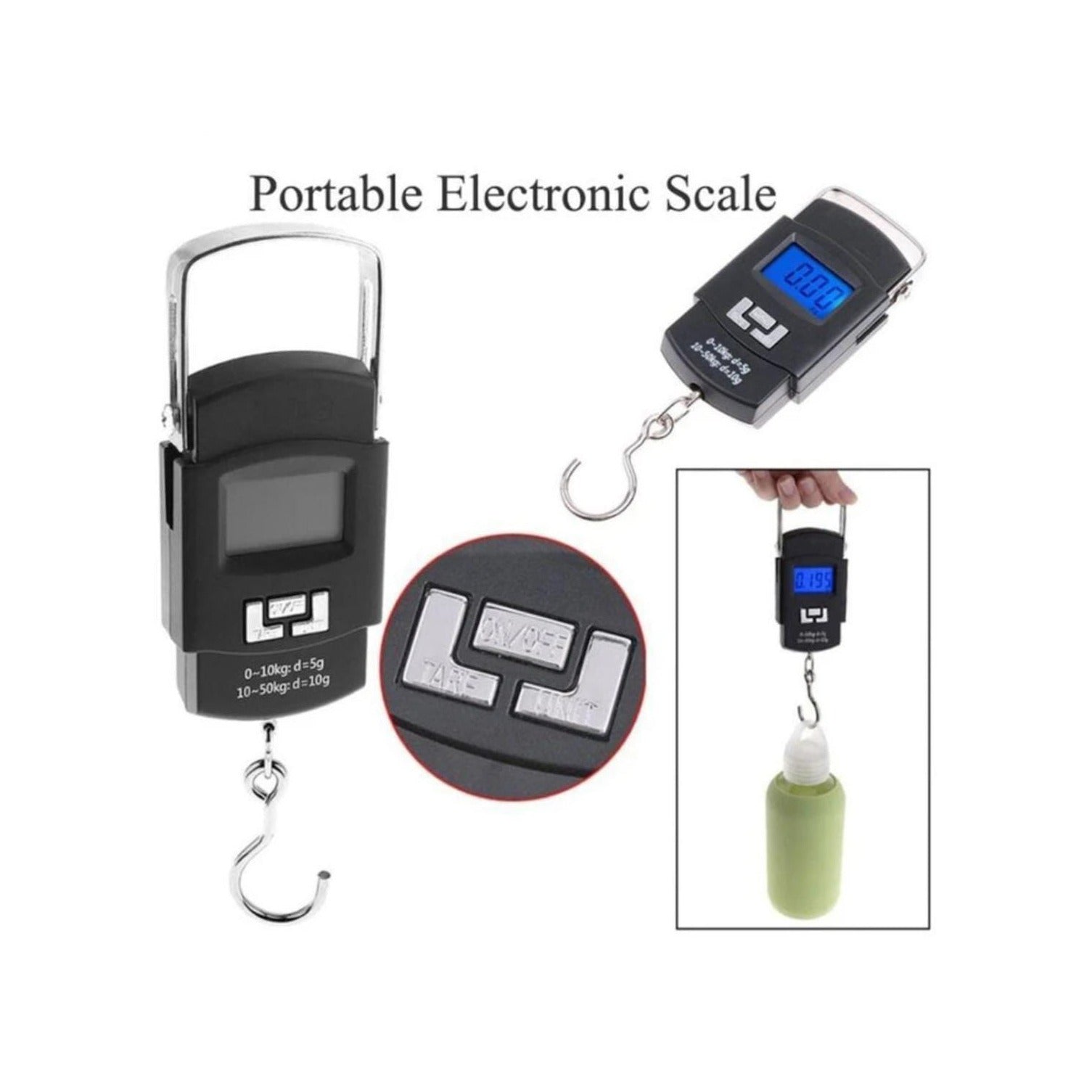 A Person is Weghing a Bottle Using Digital Weighing Scale.