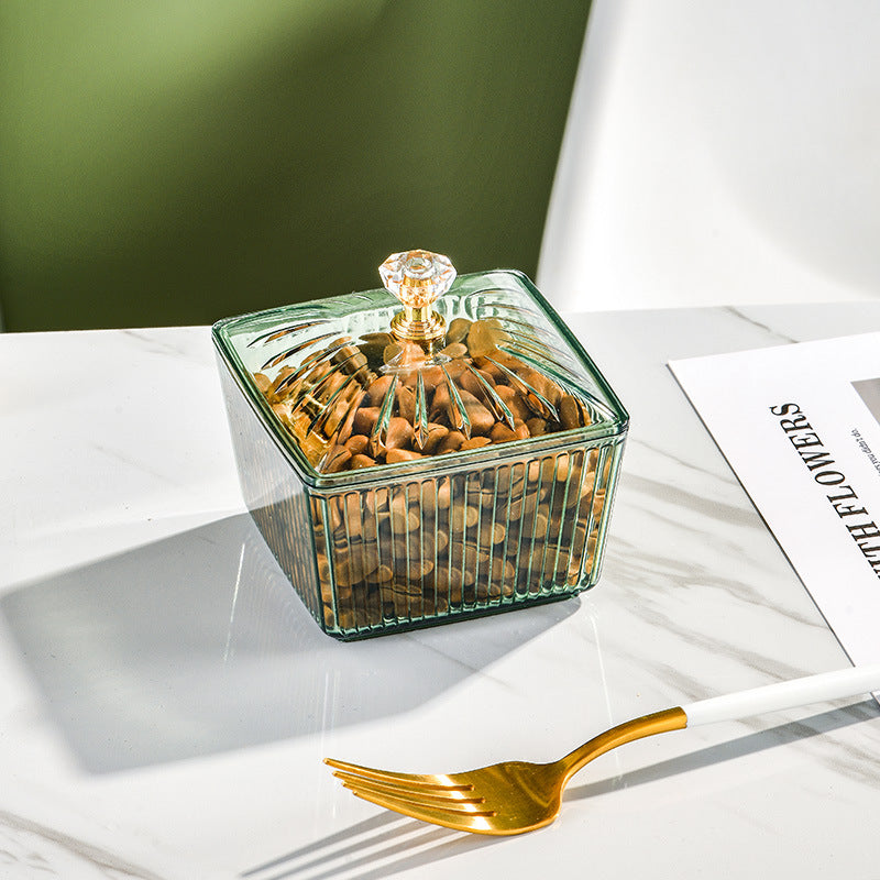 Bowl of Divided Serving Dishes with Tray is Filled with Nuts.