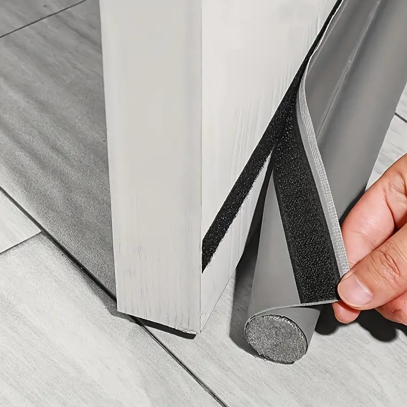 Door Seam Bottom Sealing Guard Strip in Grey Color.