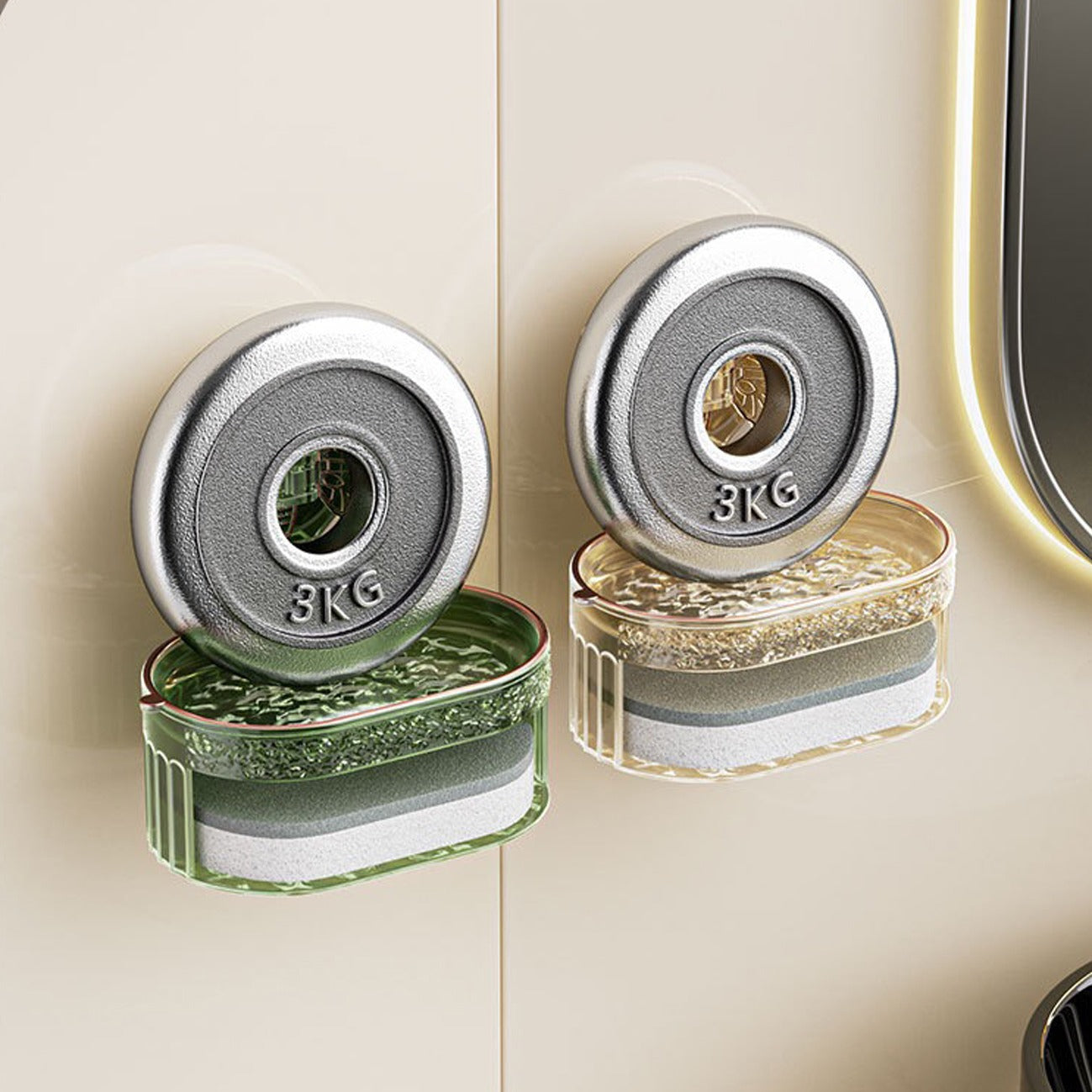 Double-Layer Butterfly Suction Cup Soap Box in two color