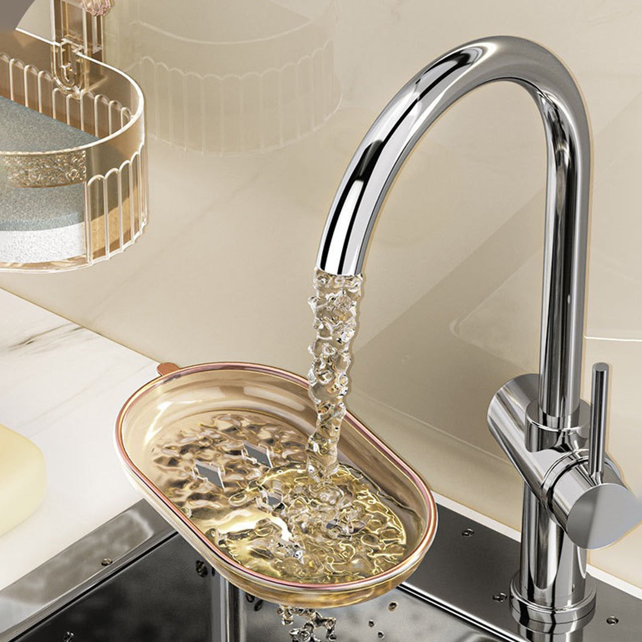 Cleaning the Double-Layer Butterfly Suction Cup Soap Box