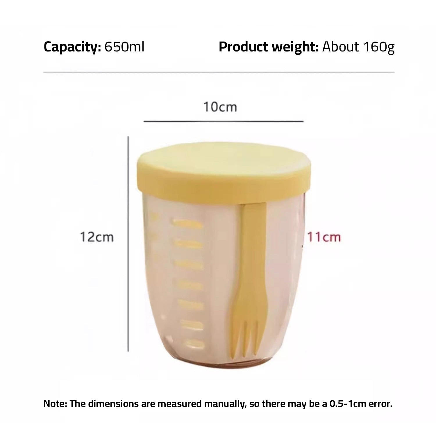 Size Of Drainable Fruit Storage Cup.
