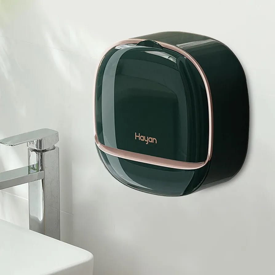 Drainable Wall Mounted Soap Box in Green Color.