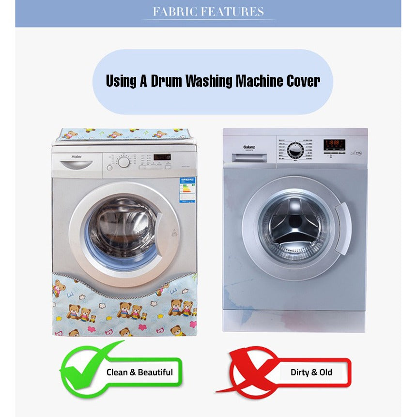 Washing Machine is Covered With Dust Proof Fully Automatic Front Door Washing Machine Protective Cover.
