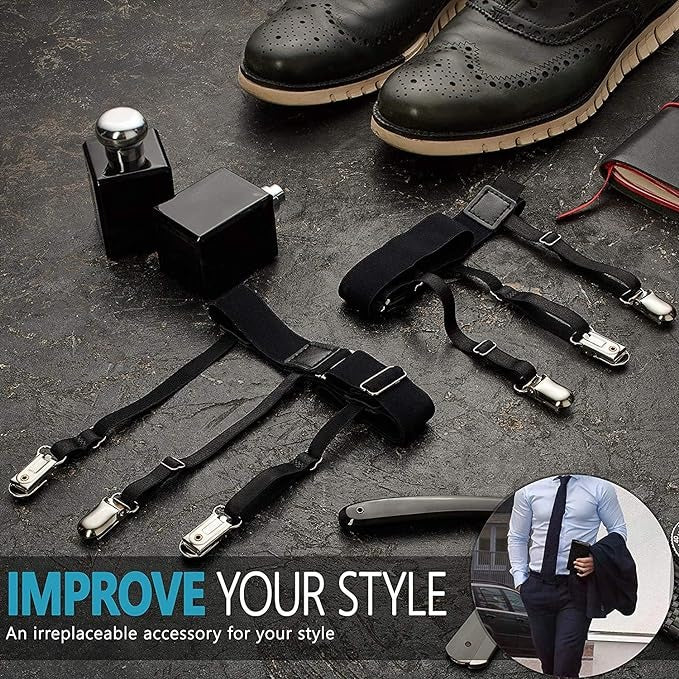 improve your style Elastic Shirt Stay Garters