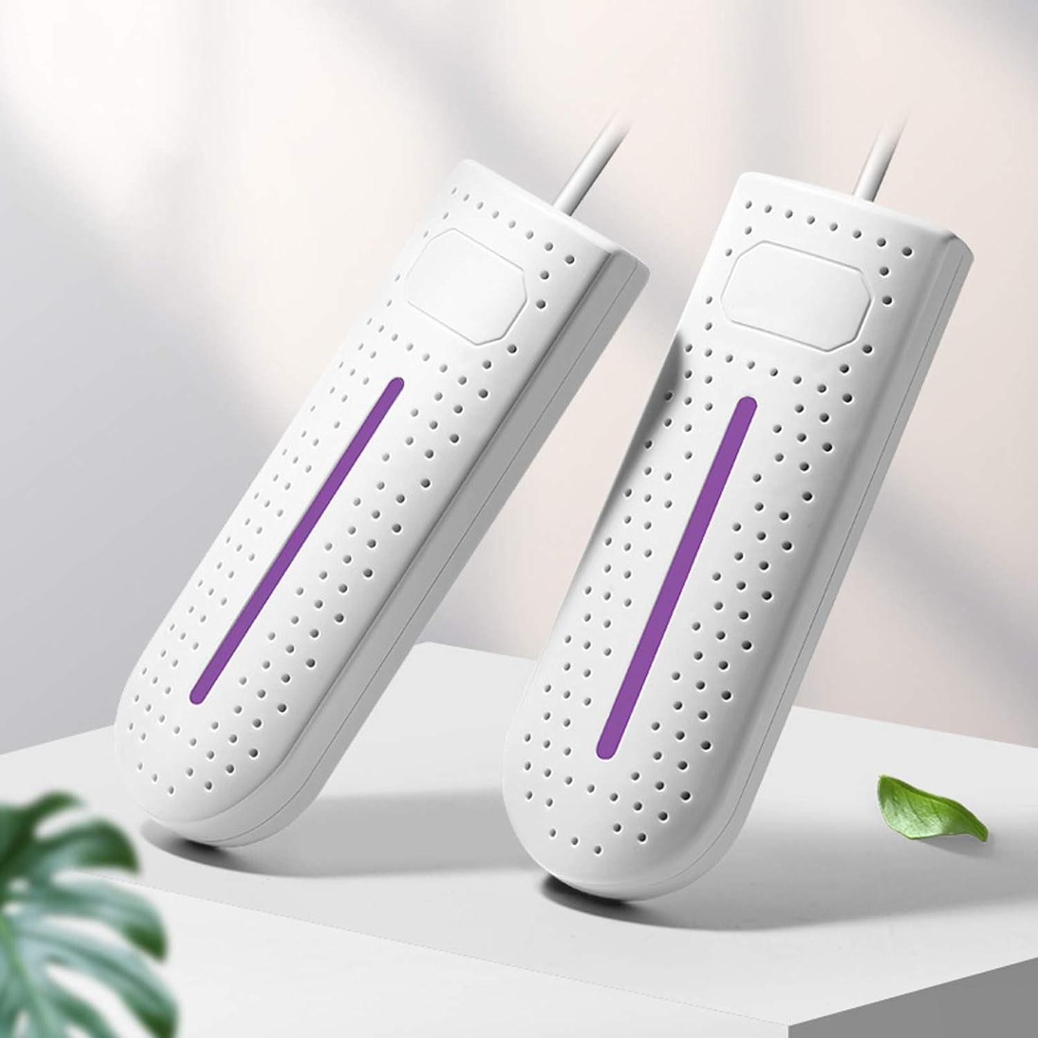 2 white Electric Shoe Dryer